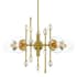 Eurofase Lighting Traiton 5 Light 36" Wide Abstract Chandelier Gold