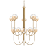 Eurofase Lighting Iissa 40" Wide Chandelier Gold / Amber Glass