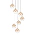 Eurofase Lighting Iissa 21" Wide Chandelier Gold / Amber Glass