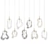 Eurofase Lighting Norah 51" Wide Crystal Linear Chandelier Gold