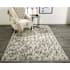 Feizy Chain 5-1/4' x 7-1/2' Cotton and Jute Farmhouse Trellis Rectangle Area Rug From the Bella Collection Sand / Charcoal