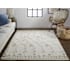 Feizy Serenity 8' x 10' Cotton and Wool Hand Tufted Geometric Farmhouse Area Rug From the Dianne Collection Ivory