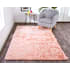 Feizy Shag 2' x 3-1/4' Cotton Hand Tufted Solid Rectangle Throw Rug From the Fiona Collection Blush
