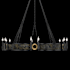 Fine Art Handcrafted Lighting Mirage 12 Light 50" Wide Taper Candle Style Chandelier Black Iron / Brass / Black Knight