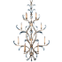 Fine Art Handcrafted Lighting Beveled Arcs Sixteen-Light Three-Tier Beveled Crystal Chandelier Silver Leaf