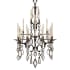 Fine Art Handcrafted Lighting Encased Gems Twenty-Four-Light Three-Tier Chandelier with Clear Crystal Accents Bronze Patina with Clear Crystal