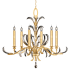 Fine Art Handcrafted Lighting Beveled Arcs 6 Light 37" Wide Crystal Chandelier Gold Leaf