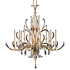 Fine Art Handcrafted Lighting Beveled Arcs Gold Sixteen-Light Two-Tier Beveled Crystal Chandelier Gold Leaf