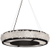 Fine Art Handcrafted Lighting Arctic Halo 12 Light 5" High Crystal Chandelier Black