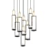 Fine Art Handcrafted Lighting Delphi 34" Wide LED Multi Light Pendant Black
