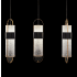 Fine Art Handcrafted Lighting Bond 48" Wide LED Multi Light Pendant Black / Gold