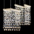 Fine Art Handcrafted Lighting Capri 38" Wide LED Crystal Linear Pendant Soft Gold Leaf