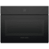 Fisher and Paykel 11 Series Minimal 24 Inch Wide 1.7 Cu. Ft. Electric Speed Oven with Air Fry and CoolTouch Door Black Glass