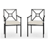 Flash Furniture Lily Pond 2 Piece Steel Dinner Chair Set with Arms Black