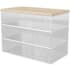 Flash Furniture Brody 2" Tall Stacking Crack Resistant Office Organizer Set Clear / Light Natural