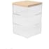 Flash Furniture Brody 3" Wide Office Organizer Set with Top Lid Clear / Light Natural
