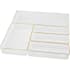 Flash Furniture Kerry 2" Tall Office Organizer Set with Stack and Slide Clear / Gold
