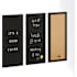 Flash Furniture Everette 8" x 18" Wall Board Set with Chalkboard Black Woodgrain