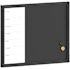 Flash Furniture Everette 24" x 18" Wall Board with Felt Board Black Woodgrain