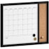 Flash Furniture Everette 24" x 18" Wall Board with Corkboard Black Woodgrain
