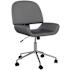 Flash Furniture Tyla 21" Wide Faux Leather Office Chair Gray / Polished Nickel