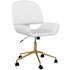 Flash Furniture Tyla 21" Wide Faux Leather Office Chair White / Gold