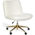 Flash Furniture Eloise 29" Wide Metal Framed Office Chair Cream / Gold