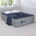 Flash Furniture Queen Size 18" Thick Air Mattress with ETL Certified Electric Air Pump and Carrying Case Gray / Blue