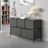 Flash Furniture Orderly Storage Organization 40"W Dresser with 5 Easy Pull Fabric Drawers for Towels, Linens, Bathroom and More Black / Gray
