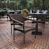 Flash Furniture Brunhilda 24" Wide Steel Framed Rattan Wicker Dining Chair Espresso