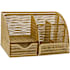 Flash Furniture Ryder 5" Tall Stationary Office Organizer with Pull Out Drawer Gold