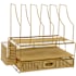 Flash Furniture Ryder 7" Tall File and Notebook Office Organizer with Pull Out Drawer Gold
