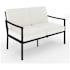 Flash Furniture Lily Pond 53" Steel Loveseat Black