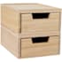 Flash Furniture Weston 2-3/4" Tall Office Organizer with Pull Out Drawers Light Natural