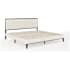 Flash Furniture Jett King Poplar and Rubberwood Bed Frame with Ample Underbed Clearance Beige / Dark Brown