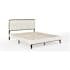 Flash Furniture Jett Queen Poplar and Rubberwood Bed Frame with Inset Design Beige / Dark Brown