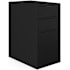 Flash Furniture Kayden 16" Wide 3 Drawer Engineered Wood Modular Filing Cabinet Black