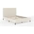 Flash Furniture Britta Full Wooden Bed Frame with Cushioned Side Rails Beige / Walnut