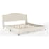 Flash Furniture Amelia King Wooden Bed Frame with Solid Wood Frame Beige / Walnut