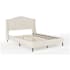 Flash Furniture Amelia Full Poplar and Rubberwood Bed Frame with Cushioned Side Rails Beige / Walnut