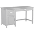Flash Furniture Hutton 54" Engineered Wood and Steel 2 Drawer Office Desk with Cabinet Gray / Brushed Nickel