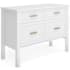 Flash Furniture Hutton 39" Wide 4 Drawer Engineered Wood Filing Cabinet White / Gold