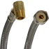 Fluidmaster 72" Universal Stainless Steel Dishwasher Hose 3/8" Compression x 1/2" MIP Adapter N/A