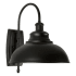 Forte Lighting Single Light 15" Tall Outdoor Wall Sconce with Metal Shade Black