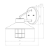Forte Lighting-1808-01-Line Drawing