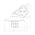 Forte Lighting-1809-01-Line Drawing