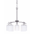 Forte Lighting 5 Light 22.25" Wide Chandelier with Satin Opal Glass Shades Brushed Nickel