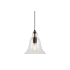 Forte Lighting Single Light 8" Wide Mini Pendant with Clear Glass Shade Antique Bronze