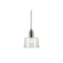 Forte Lighting Single Light 7" Wide Mini Pendant with Clear Glass Shade Antique Bronze