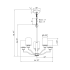 Forte Lighting-2714-05-Line Drawing